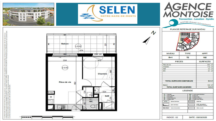 Ma-Cabane - Vente Appartement NOTRE-DAME-DE-MONTS, 40 m²