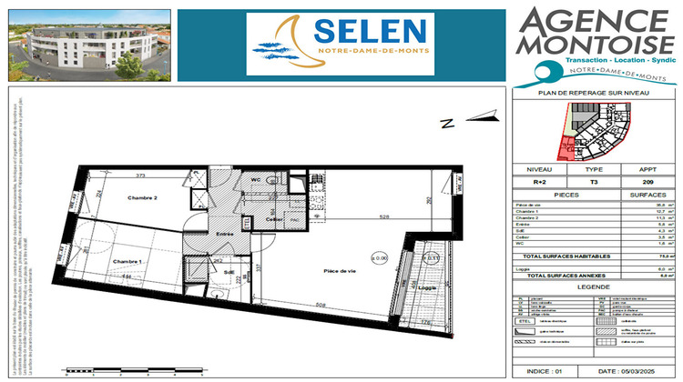 Ma-Cabane - Vente Appartement NOTRE-DAME-DE-MONTS, 74 m²