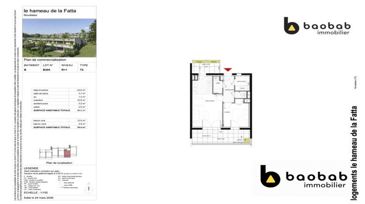 Ma-Cabane - Vente Appartement Novalaise, 46 m²