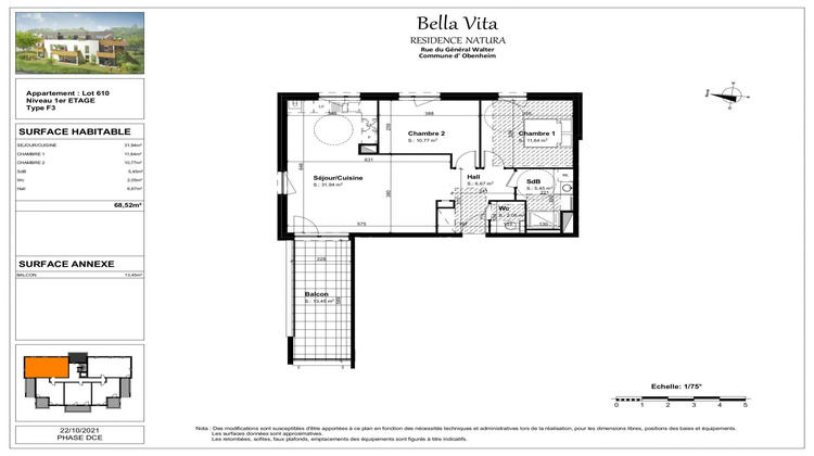 Ma-Cabane - Vente Appartement Obenheim, 68 m²