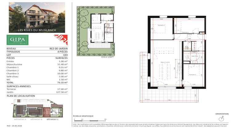 Ma-Cabane - Vente Appartement Oberschaeffolsheim, 73 m²