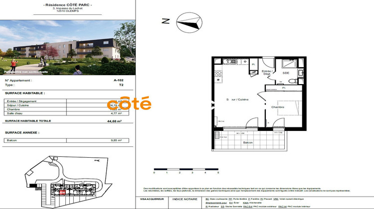 Ma-Cabane - Vente Appartement OLEMPS, 44 m²