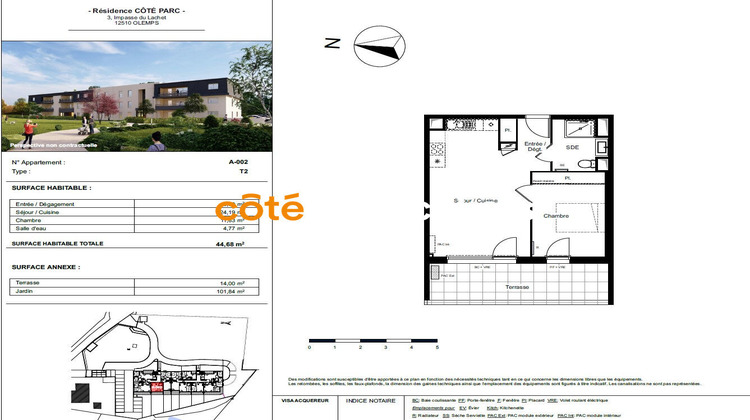 Ma-Cabane - Vente Appartement OLEMPS, 44 m²