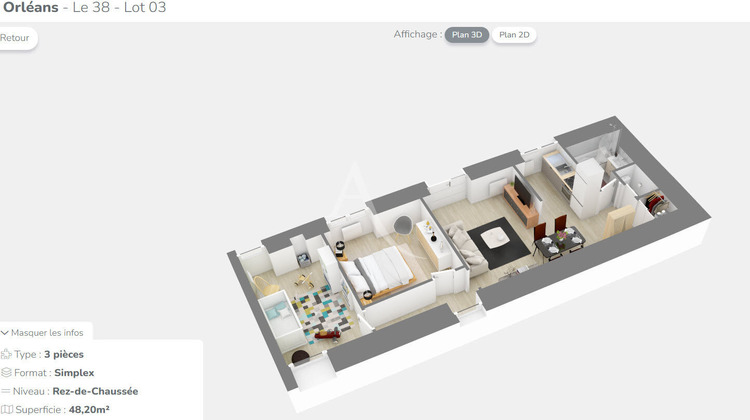 Ma-Cabane - Vente Appartement ORLEANS, 48 m²