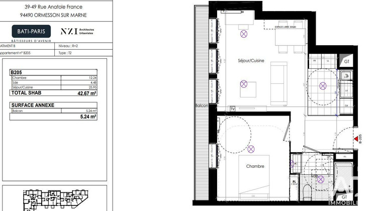 Ma-Cabane - Vente Appartement Ormesson-sur-Marne, 42 m²