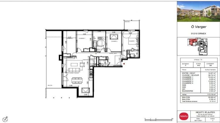 Ma-Cabane - Vente Appartement Ornex, 113 m²