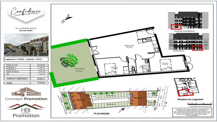 Ma-Cabane - Vente Appartement Osny, 62 m²