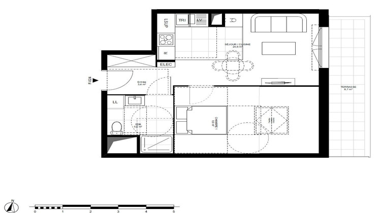 Ma-Cabane - Vente Appartement Ouistreham, 39 m²