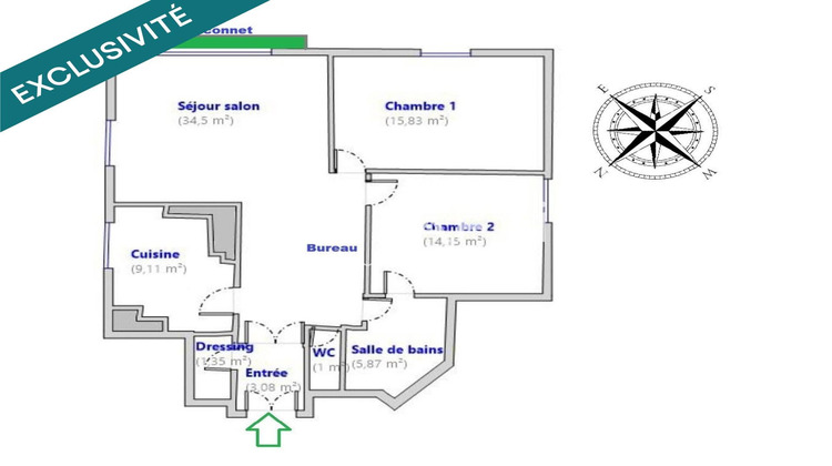 Ma-Cabane - Vente Appartement Paris 17e Arrondissement, 85 m²