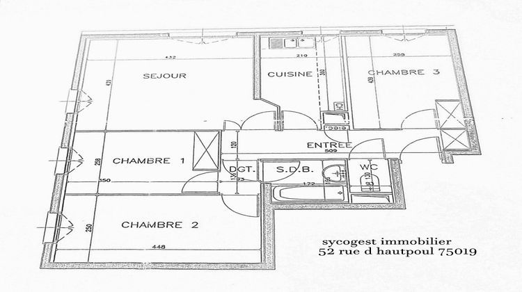 Ma-Cabane - Vente Appartement PARIS 19, 71 m²