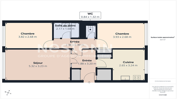 Ma-Cabane - Vente Appartement PARIS 19, 65 m²