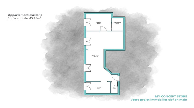 Ma-Cabane - Vente Appartement PARIS 19, 45 m²