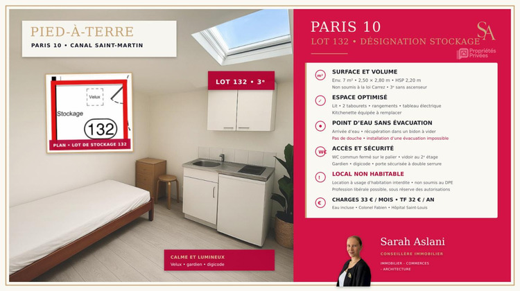 Ma-Cabane - Vente Appartement PARIS, 7 m²