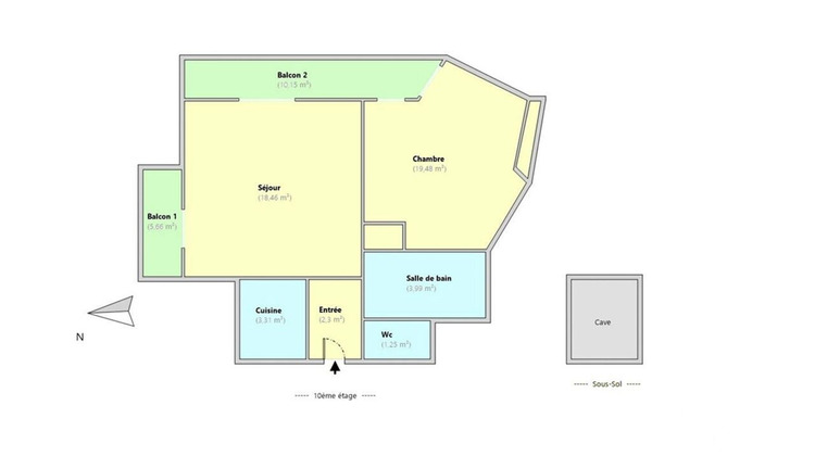 Ma-Cabane - Vente Appartement Paris, 54 m²