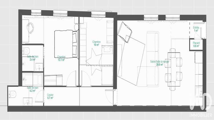Ma-Cabane - Vente Appartement Paris, 68 m²