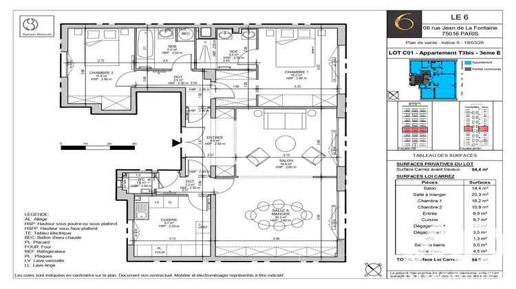 Ma-Cabane - Vente Appartement Paris, 94 m²