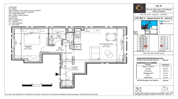 Ma-Cabane - Vente Appartement Paris, 47 m²