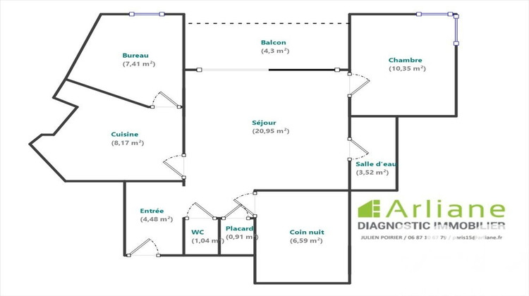 Ma-Cabane - Vente Appartement Paris, 63 m²