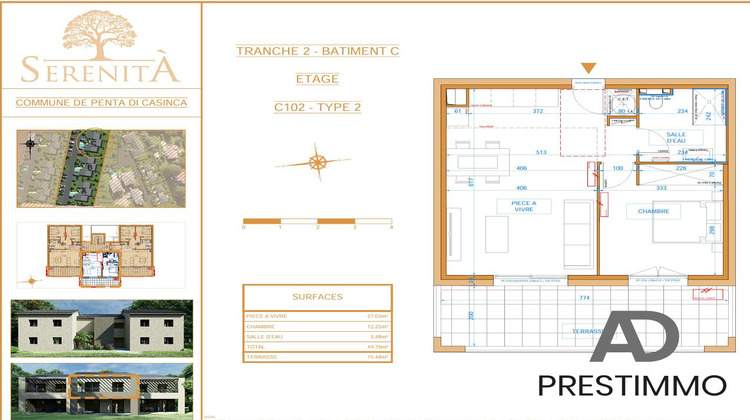 Ma-Cabane - Vente Appartement Penta-di-Casinca, 44 m²