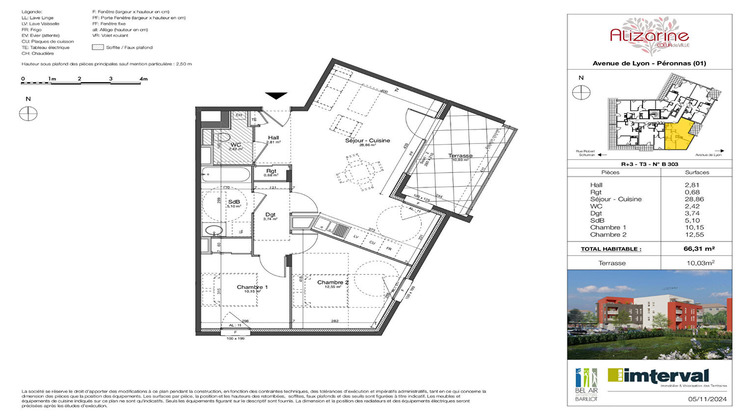 Ma-Cabane - Vente Appartement PERONNAS, 78 m²