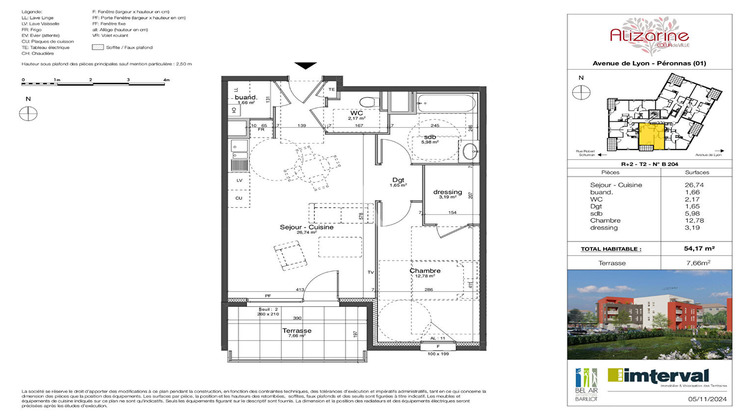 Ma-Cabane - Vente Appartement PERONNAS, 54 m²