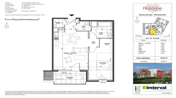 Ma-Cabane - Vente Appartement PERONNAS, 54 m²