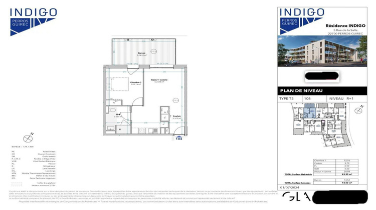 Ma-Cabane - Vente Appartement PERROS GUIREC, 43 m²