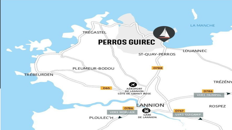 Ma-Cabane - Vente Appartement PERROS GUIREC, 67 m²