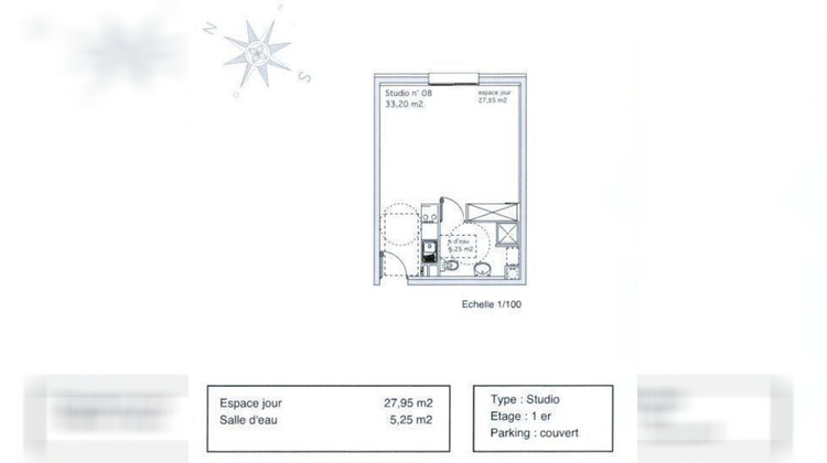 Ma-Cabane - Vente Appartement PESSAC, 33 m²