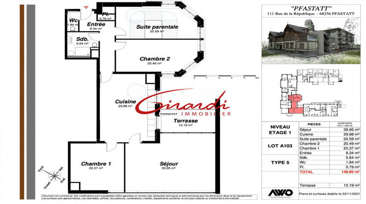 Ma-Cabane - Vente Appartement Pfastatt, 149 m²