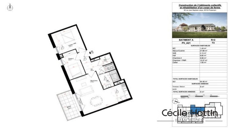 Ma-Cabane - Vente Appartement Phalempin, 64 m²