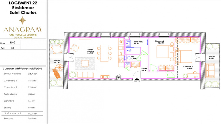 Ma-Cabane - Vente Appartement Pignan, 80 m²