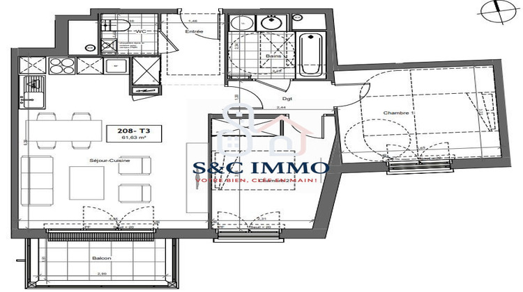 Ma-Cabane - Vente Appartement Plaisir, 61 m²