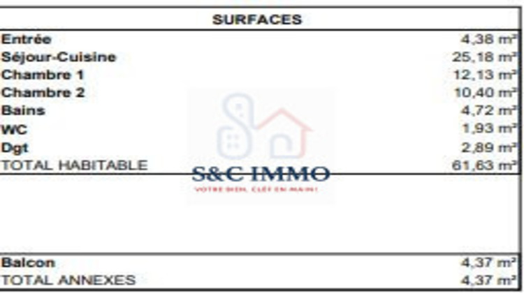 Ma-Cabane - Vente Appartement Plaisir, 61 m²