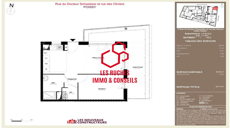 Ma-Cabane - Vente Appartement Poissy, 42 m²