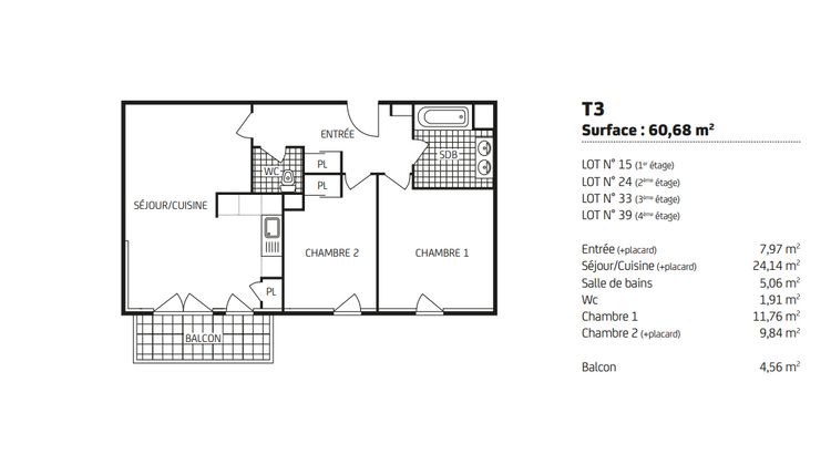 Ma-Cabane - Vente Appartement Poitiers, 60 m²