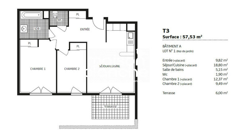 Ma-Cabane - Vente Appartement Poitiers, 57 m²
