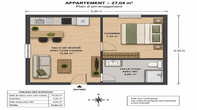 Ma-Cabane - Vente Appartement Pomponne, 27 m²