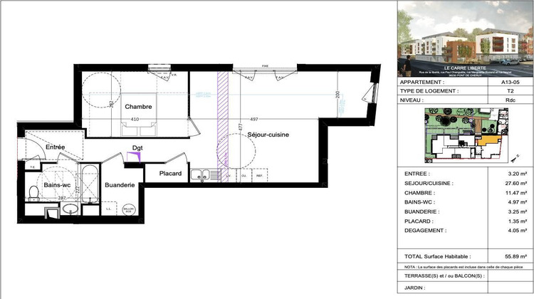 Ma-Cabane - Vente Appartement Pont-de-Chéruy, 55 m²