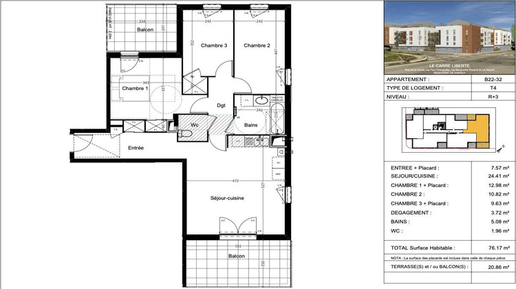 Ma-Cabane - Vente Appartement Pont-de-Chéruy, 76 m²