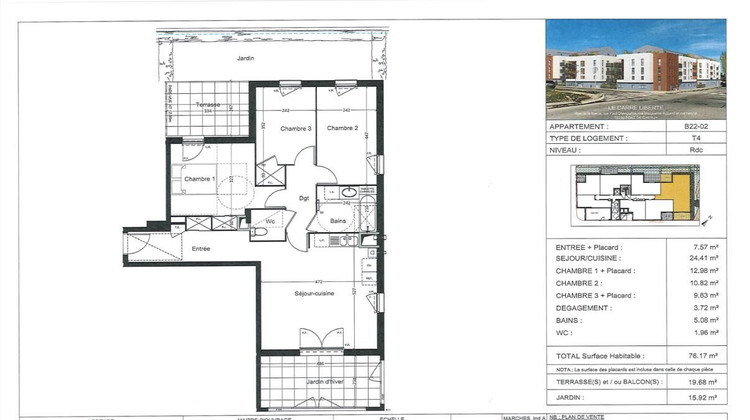 Ma-Cabane - Vente Appartement Pont-de-Chéruy, 76 m²