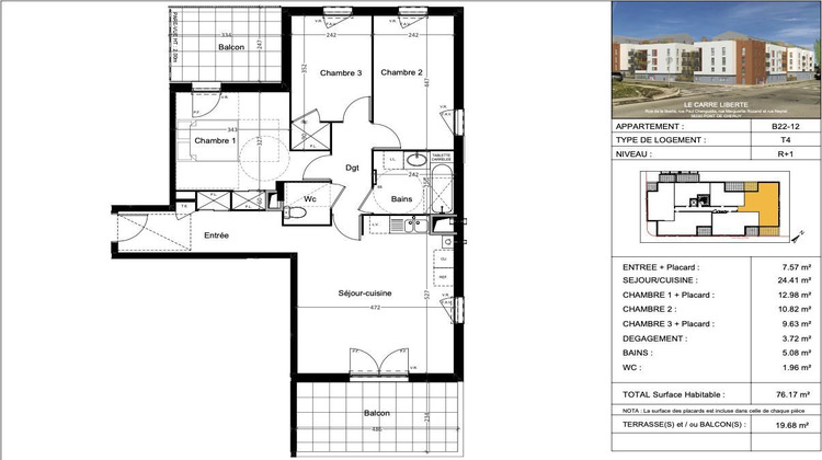 Ma-Cabane - Vente Appartement Pont-de-Chéruy, 76 m²