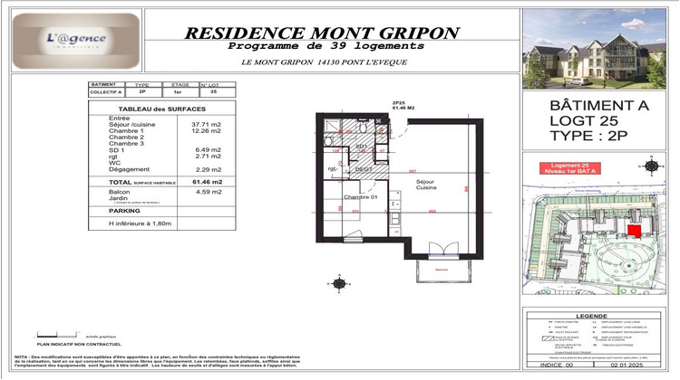Ma-Cabane - Vente Appartement Pont-l'Évêque, 61 m²