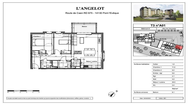 Ma-Cabane - Vente Appartement Pont-l'Évêque, 71 m²