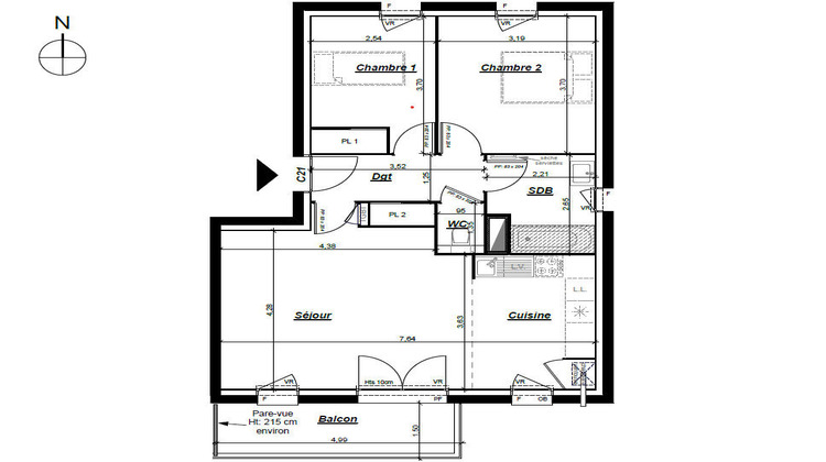Ma-Cabane - Vente Appartement PONT-PEAN, 64 m²