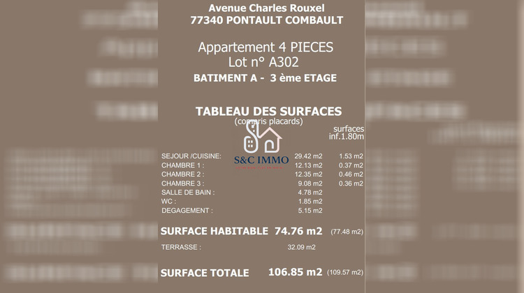 Ma-Cabane - Vente Appartement Pontault-Combault, 74 m²