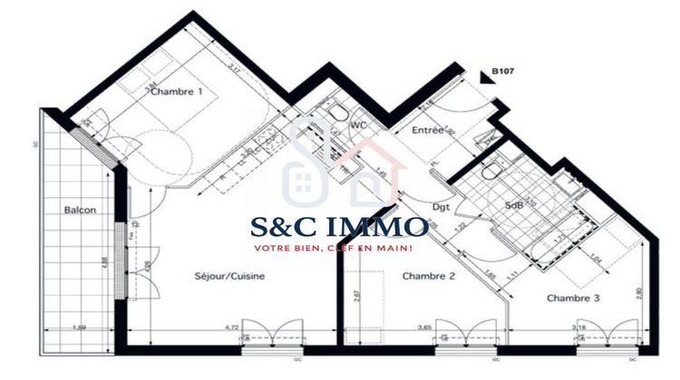 Ma-Cabane - Vente Appartement Pontoise (), 73 m²