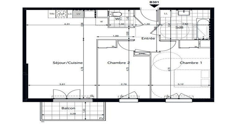 Ma-Cabane - Vente Appartement PONTOISE, 66 m²