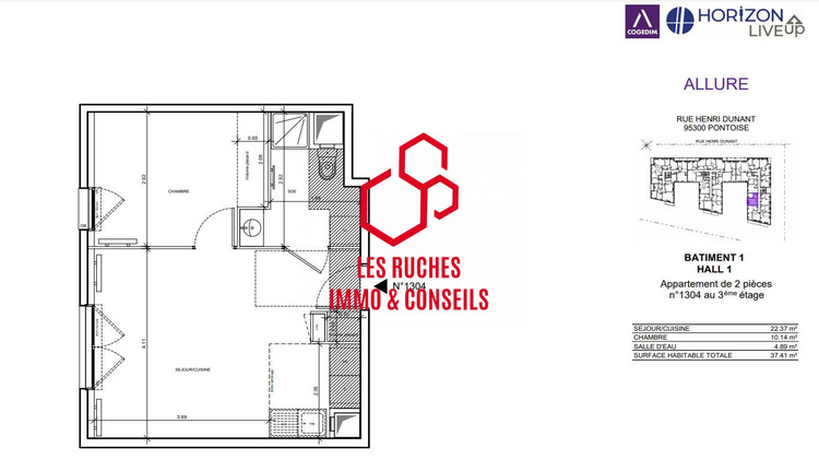 Ma-Cabane - Vente Appartement Pontoise, 37 m²