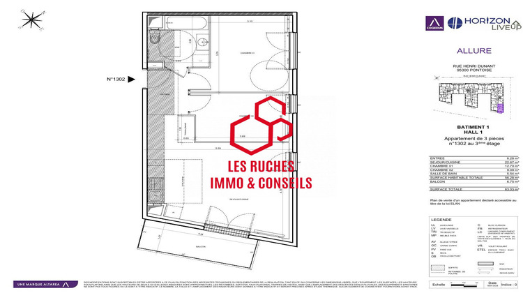 Ma-Cabane - Vente Appartement Pontoise, 56 m²